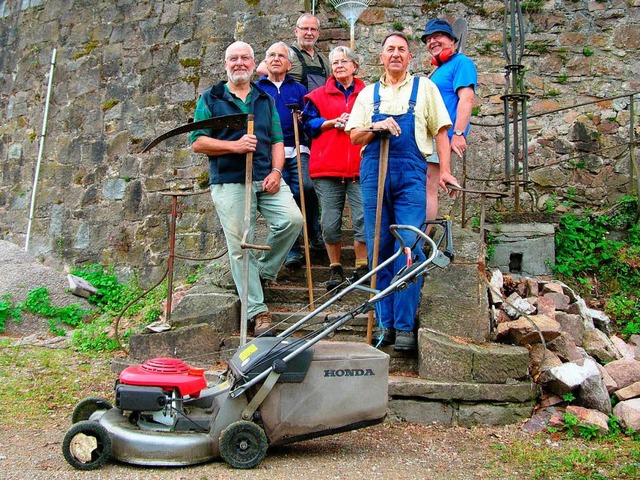 Die Brgler Schlossgrtner   sind stol...e Freude mit der Bevlkerung teilen.    | Foto: Michaelis