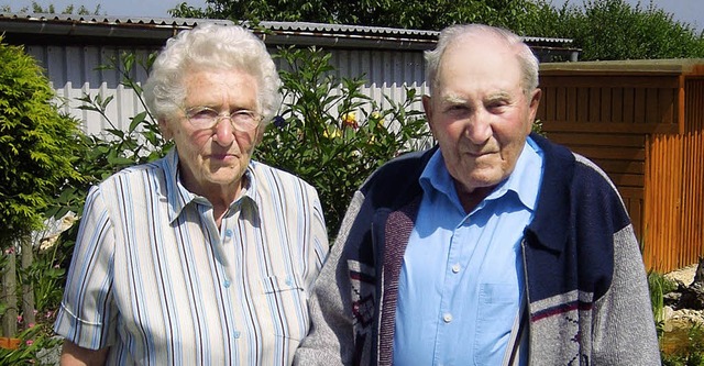 Hermann und Klara Schaub sind seit 60 Jahren verheiratet.   | Foto: Rudi Rest