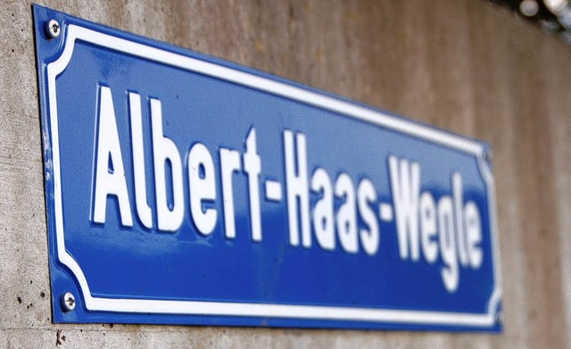 Albert-Haas-Wegle beim Gemeindehaus Stetten   | Foto: Trenz
