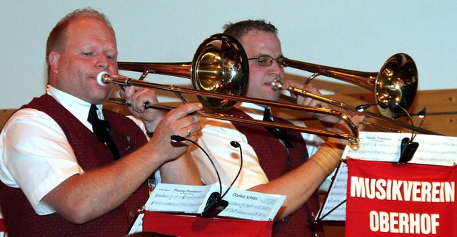 Der Musikverein Oberhof erfreute die z...konzert mit vielen schnen Melodien.    | Foto: Charlotte Frse