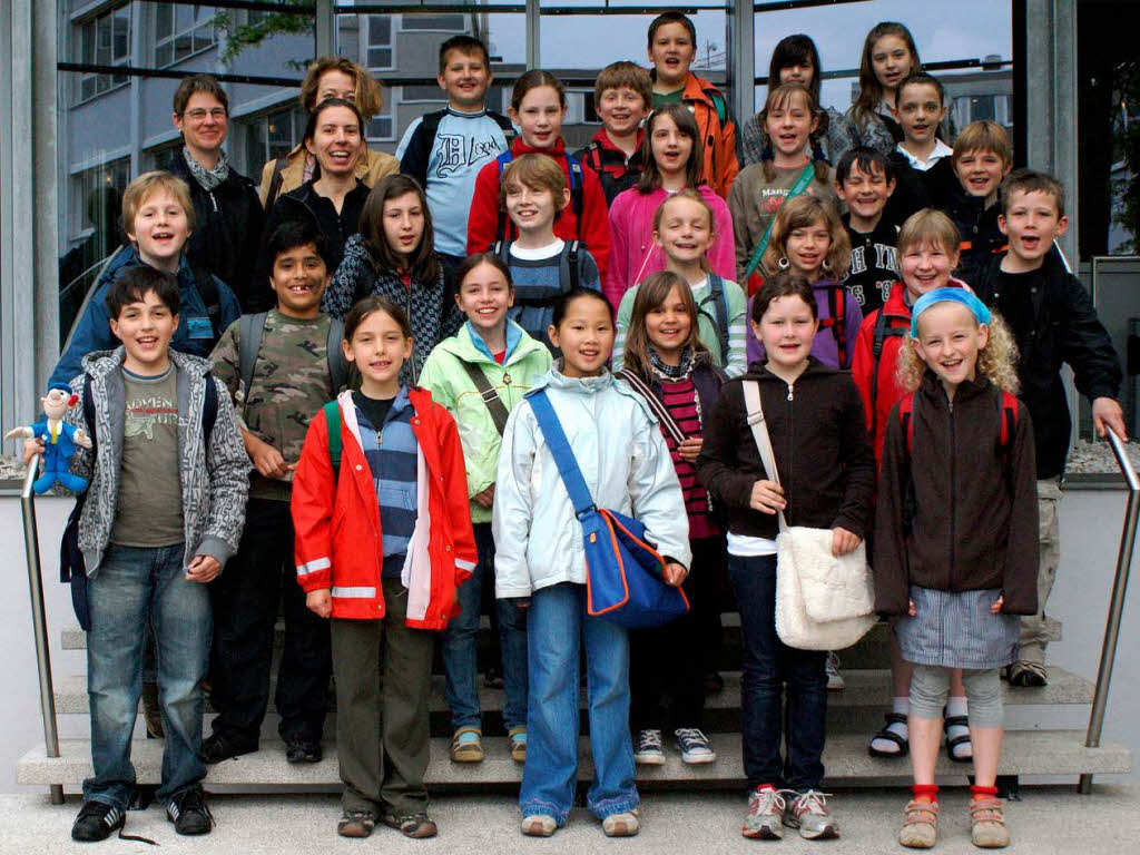 Die Klasse 4c der Emil-Gtt-Schule aus Freiburg mit ihrer Lehrerin.