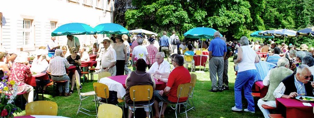 Sehr gro war der Besucherandrang am S... der offenen Tr auf Schloss Brgeln.   | Foto: Kluckert