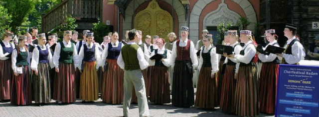 Auch der Kammerchor &#8222;Austrums&#8220; aus Riga gastierte im Europa-Park.   | Foto: BZ