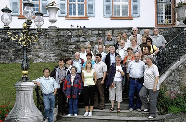 Teilnehmer  der Partnerschaftsbegegnun...St. Peter Lrrach auf Schloss Brgeln   | Foto: Horst Donner