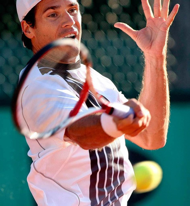 Erfolgreicher Turnierauftakt: Thomas Haas ist bei den French Open weiter.  | Foto: dpa