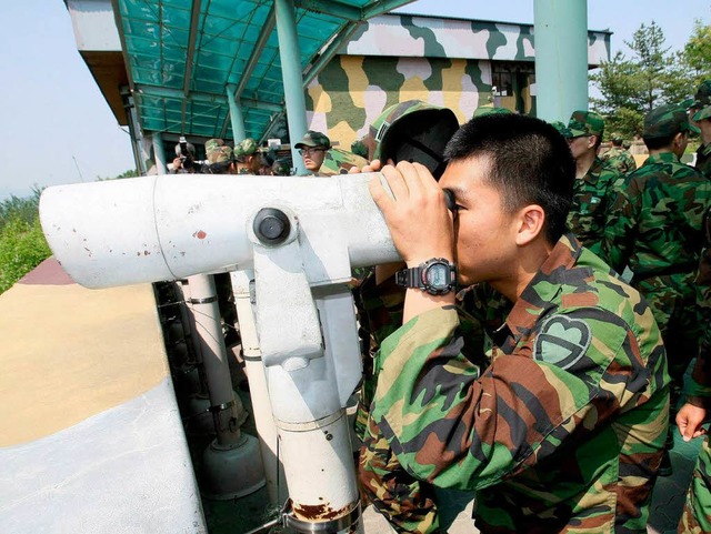 Sdkorea hat die berwachung der Grenze zu Nordkorea intensiviert.  | Foto: dpa