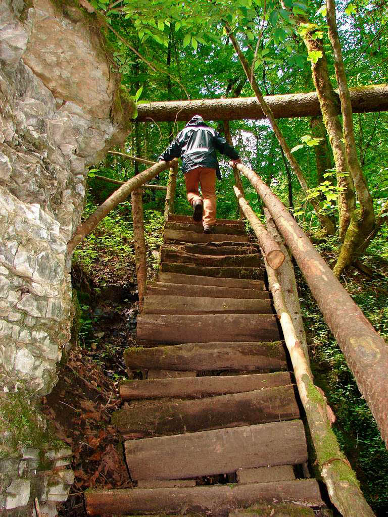 Engeschlucht: Wer unten ist, muss auch wieder hoch.