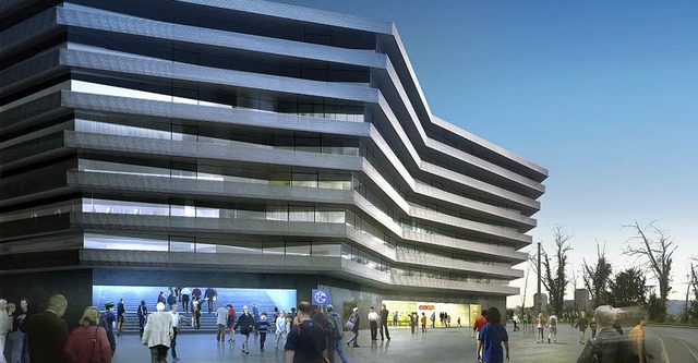 Der FC Concordia plante fr 200 Millio...Einkaufszentrum, Wohnungen und Hotel.   | Foto: repro: BZ
