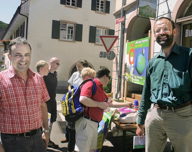 Engagieren sich fr die Regio-S-Bahn n...kus Wursthorn (rechts) von den Grnen.  | Foto: Ines Bode