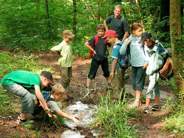 Die Kinder hatten viel Spa bei der Wanderung im Ruschbachtal.  | Foto: Silvia Eismann