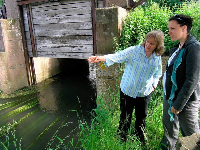 <Bildtext>Sabine Schellenberg (rechts)...tennest-Wehr in Bahlingen</Bildtext>.   | Foto: Michael Haberer