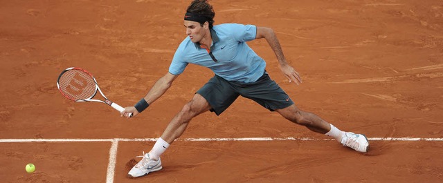 Der Meister bei der Arbeit: Roger Federer  | Foto: dpa