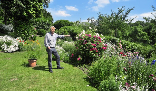 Pflanzen aus fnf Erdteilen zeigte Peter Escher gestern vielen Gartenfreunden.   | Foto: Dieter Erggelet