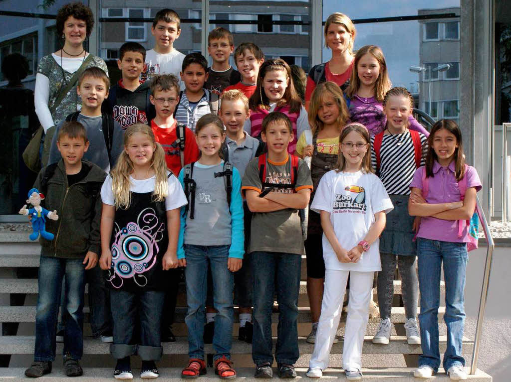 Die Klasse 4a der Mhlmattenschule aus Freiburg mit ihrer Lehrerin Frau Knoll