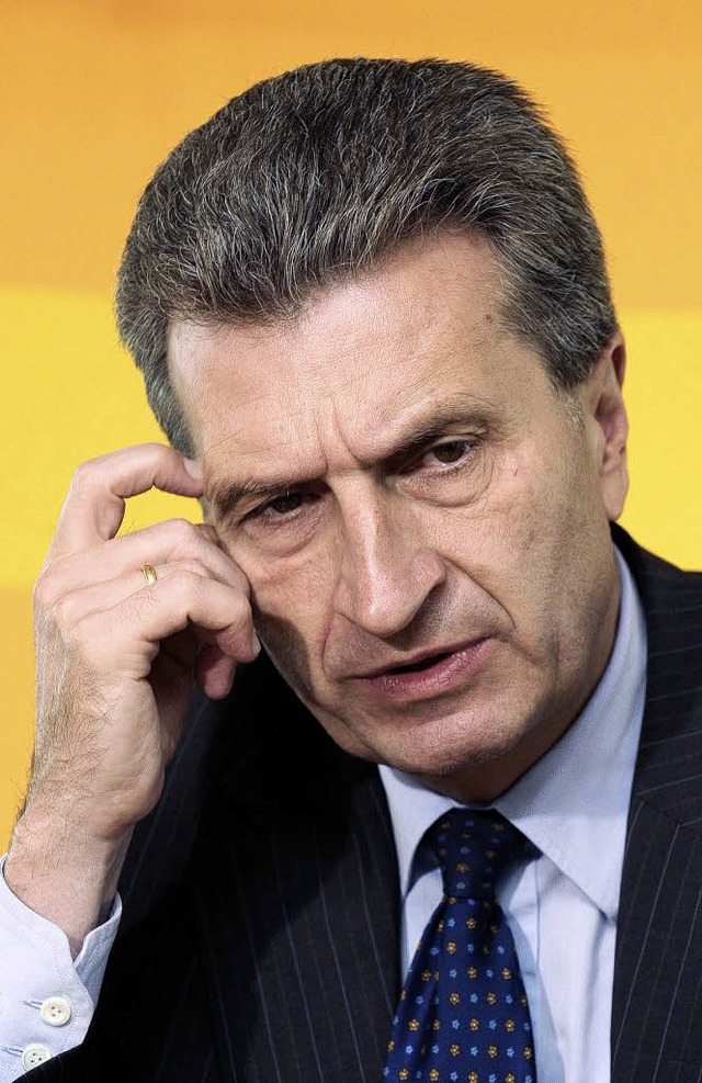 CDU-Landeschef Oettinger sieht die Schuld gutteils in Berlin.   | Foto: dpa
