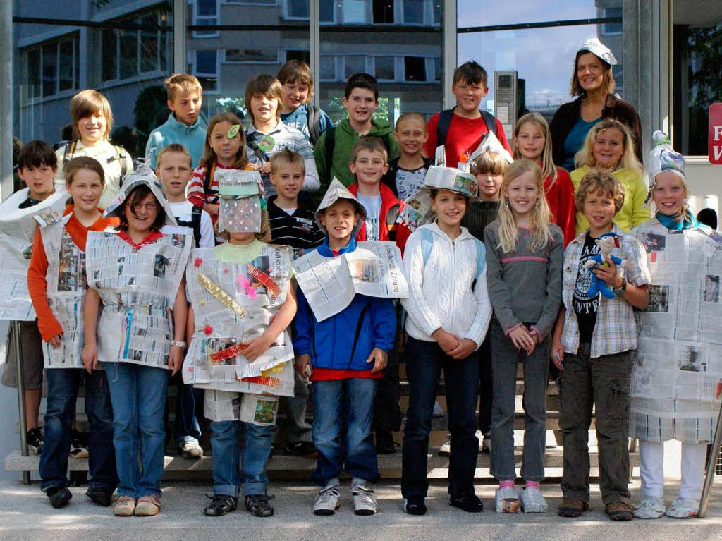 Die Klasse 4b der Michael-Friedrich-Wild-Grundschule aus Mllheim mit ihrer Lehrerin Frau Rieger