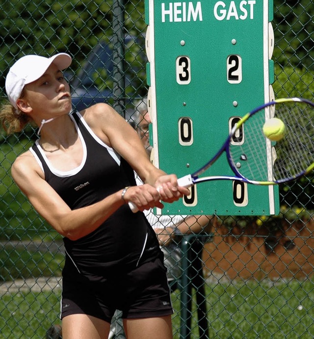 Der TC Rheinfelden, hier Corinna Eckenstein,  spielt daheim.  | Foto: mat