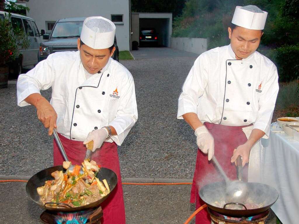 Die thailndischen Kche bei der Arbeit