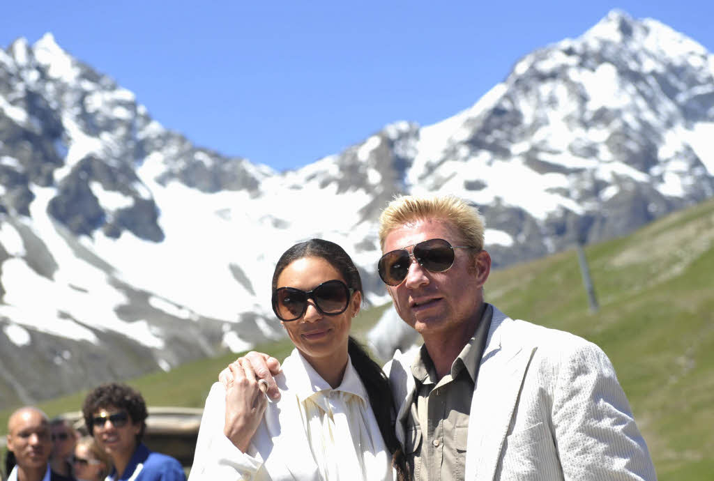 Auf dem Gipfel: Lilly und Boris Becker auf dem Weg zum Brunch.