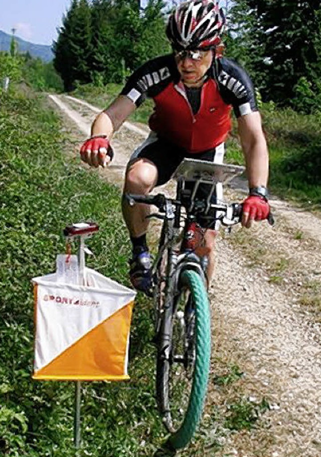 Bestimmte Punkte galt es in Inzlingen beim Bike-Orientierungslauf anzufahren.   | Foto: Privat