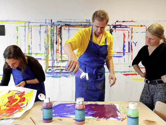 Mit einer Vernissage werden  heute die...Klinik gehrt auch die Kunsttherapie.   | Foto:  Peter Heck