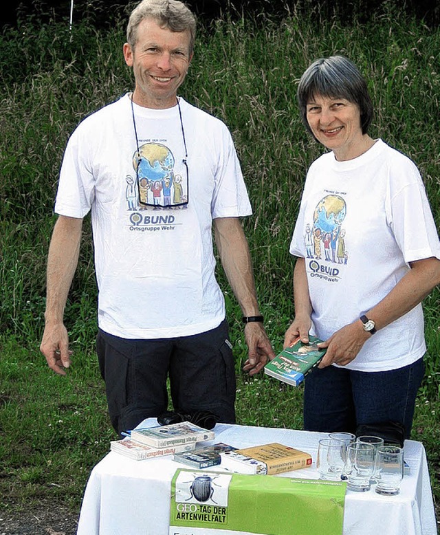 Doris Kattner und Dirk Hanser organisierten den Tag der Artenvielfalt in Wehr.   | Foto: Markus Seuser