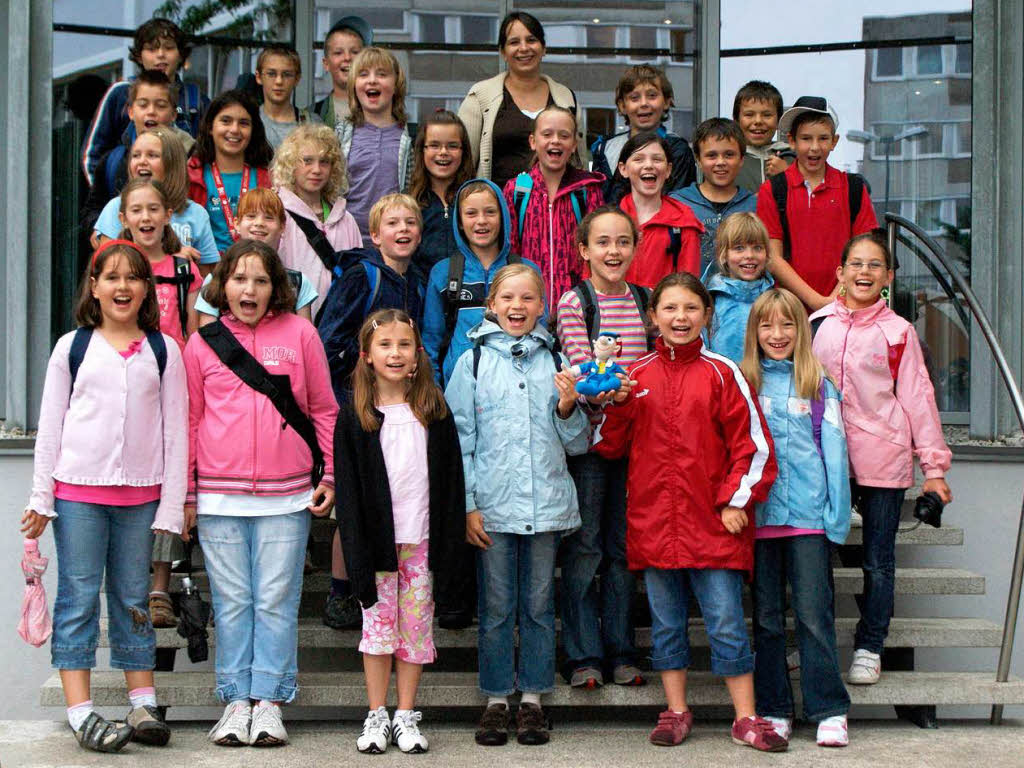 Die Klasse 4a der Johann-Heinrich-von-Landeck-Schule  aus Bad Krotzingen mit ihrer Lehrerin Frau Huber