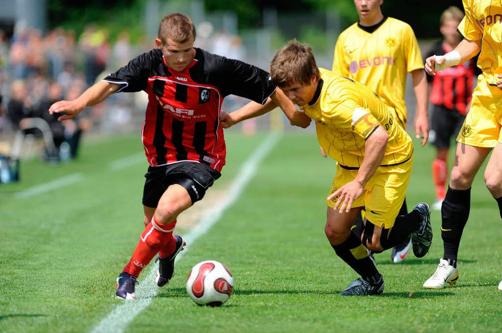 Halbfinal-Aus für die SC-Junioren: Die jungen Kicker verlieren zu Hause gegen Dortmund. Halbfinal-Aus für die SC-Junioren: Die jungen Kicker verlieren zu Hause gegen Dortmund.