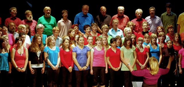 Die Sngerinnen und Snger des SEL-Chores bei ihrem Gospelkonzert  | Foto: Stefan Merkle