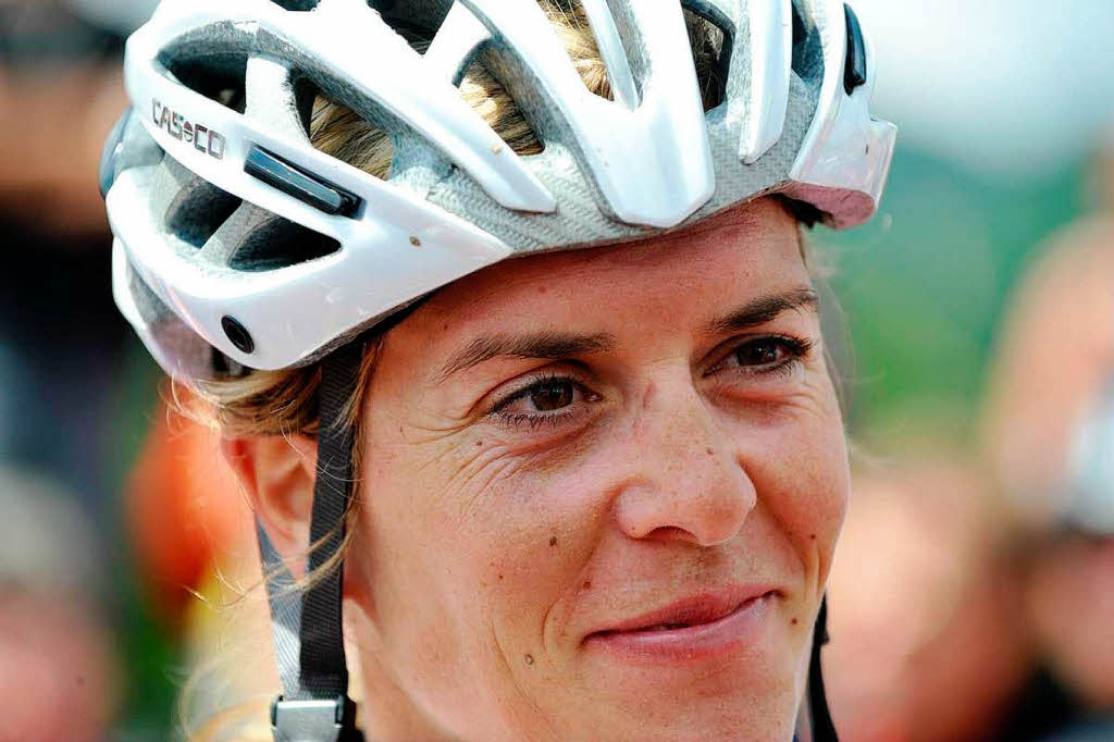 Unterwegs auf dem Rennrad, dem Cross-Bike und dem Mountainbike: Hanka Kupernagel, Siegerin ber den Short Track.