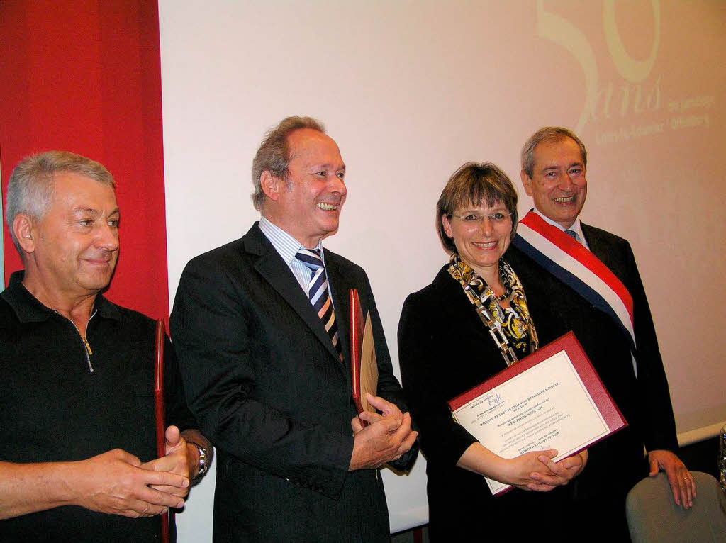 Karlheinz Neff, Klaus Hansert und Edith Schreiner wurden von Jacques Plissard zu Ehrenbrgern ernannt. 