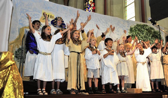 Begeisterten in der Stadtkirche: Die K...ical &#8222;Israel in gypten&#8220;.   | Foto: Dieter ERggelet