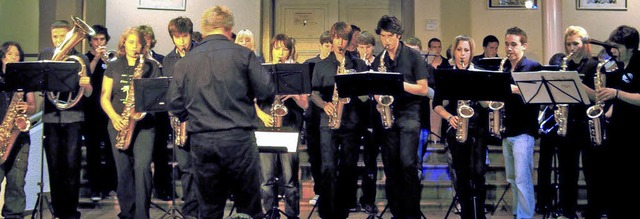 Die Big Band beim Sommerkonzert im Markgrfler Gymnasium Mllheim   | Foto: Privat