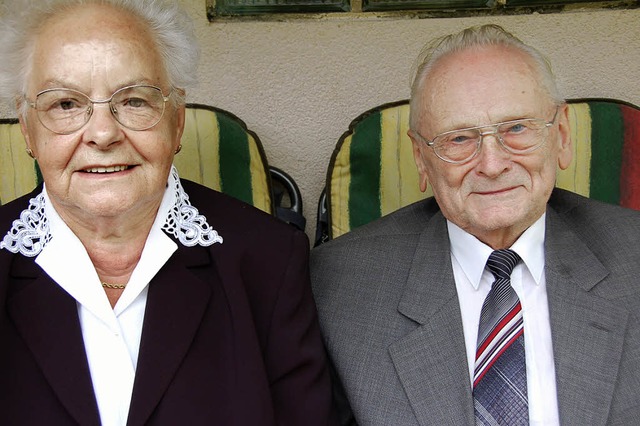 Maria und Josef Trnkle sind  60 Jahre verheiratet.   | Foto: Elfriede Mosmann