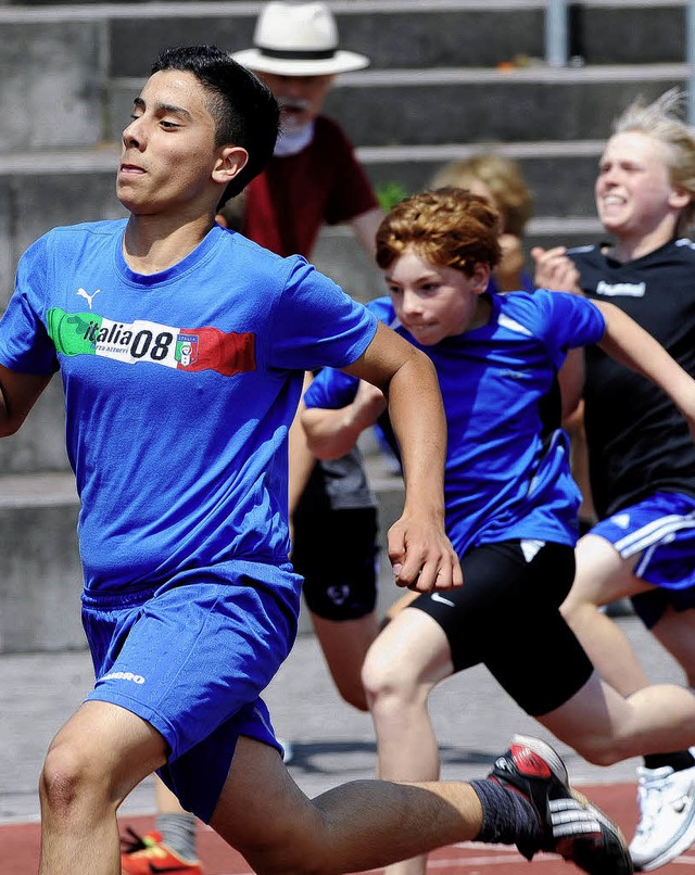 Forza Italia: Arco Caporale vom Theodo... 50 Meter in 7,21 Sekunden den WK IV.   | Foto: meinrad schn