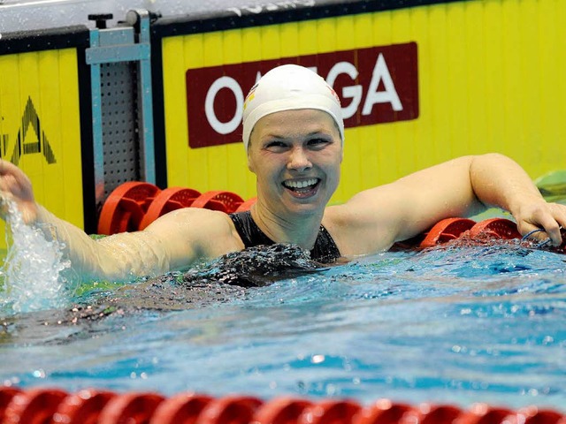 Kein Fisch, sondern Mensch: Britta Ste... so schnell schwimmen wie ein Fisch.    | Foto: dpa