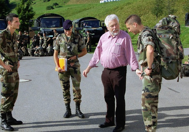 Frhnds Brgermeister   Gerhard Wiezel...in seiner  Gemeinde  bernachteten.     | Foto: karin Maier