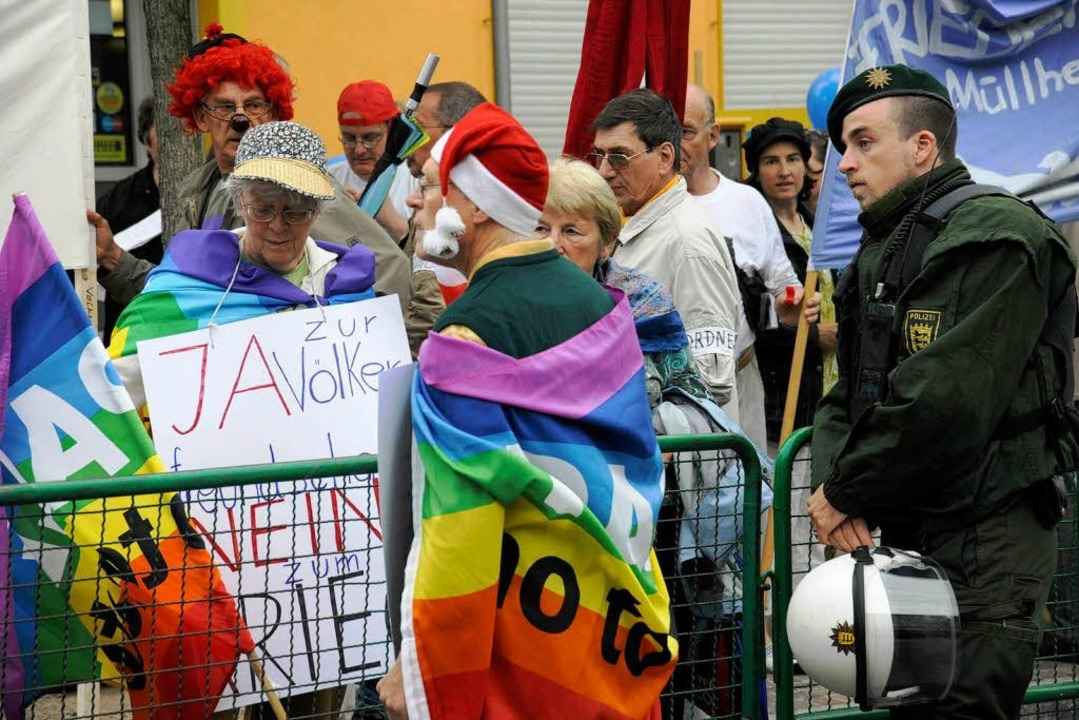 Der Protest war bunt...  | Foto: MPS