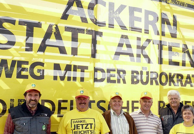 Die Vorsitzenden der Kreisbauernverbn.... deutschen Bauerntages in Stuttgart.   | Foto: Winkelmann-Klingsporn