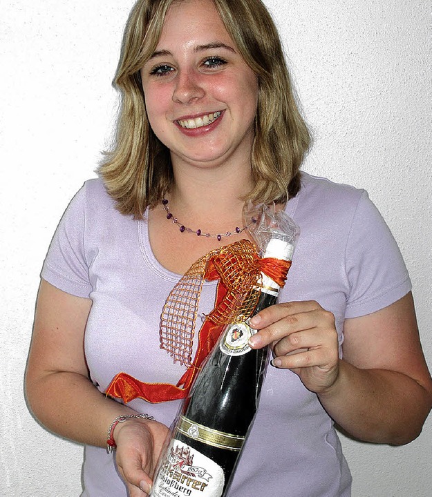 Weinprinzessin mit Leib und Seele: Mic...räsent aus ihrem Geburtsjahrgang 1987.  | Foto: Barbara Schmidt