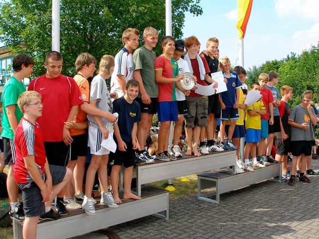 Sieger bei den Hauptschulen der Alters... (rechts) und der Michaelschule Riegel  | Foto: Karlernst Lauffer