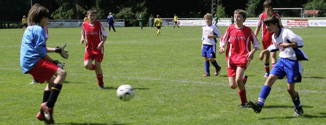 Fast htte der Torwart noch gehalten, ...V Untermettingen doch  noch ein Tor.    | Foto: Birgit Rde