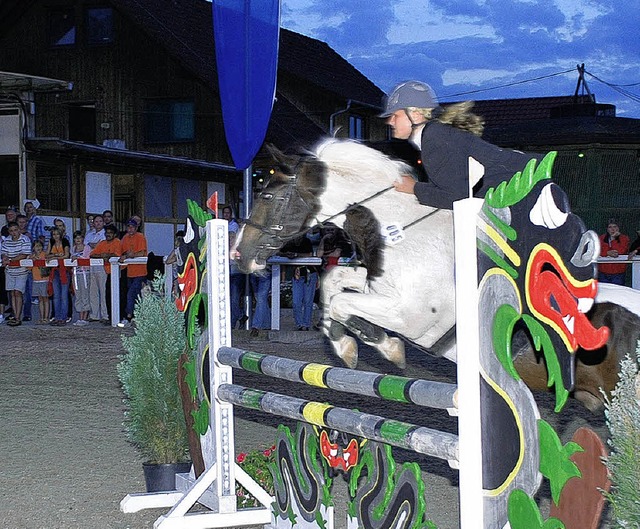 Stimmungsvoll: Ponywettbewerb  bei Flutlicht   | Foto: Tolsdorf