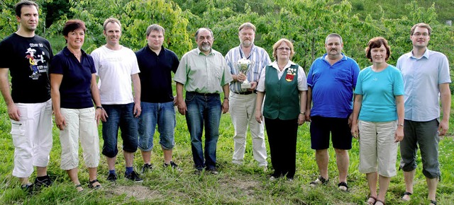 Die Sieger des Vereinspokalschieens d...berschtzenmeisterin Annemarie Mangel.  | Foto: Roland Vitt