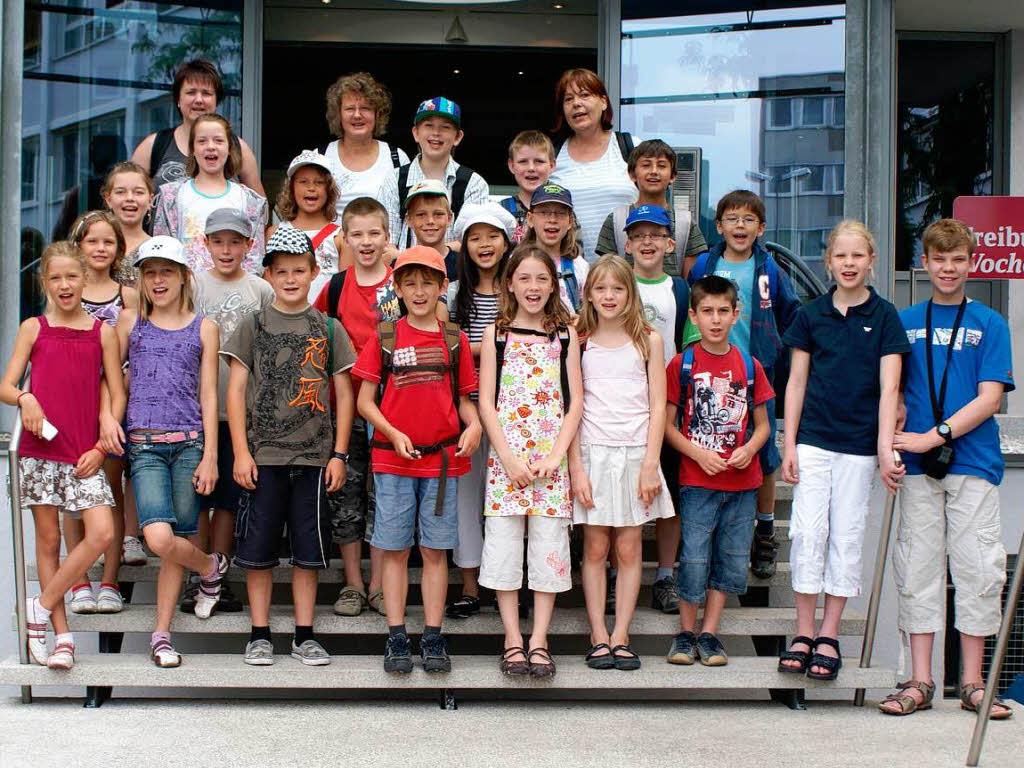 Die Klasse 4 a der Hans Thoma Schule aus Haltingen mit ihrer Lehrerin Frau  Schlter .