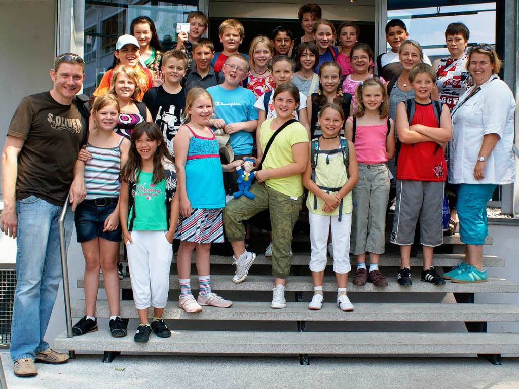Die Klasse 4c der Julius-Leber-Grundschule aus Breisach mit ihrer Lehrerin Frau Unmig-Hinze