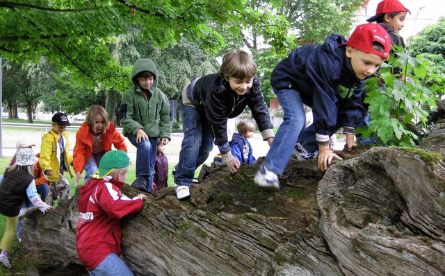 Der Kindergarten St. Marien in Bad Kro...nger zu einer Waldwoche  eingeladen.    | Foto: Maria Bonath