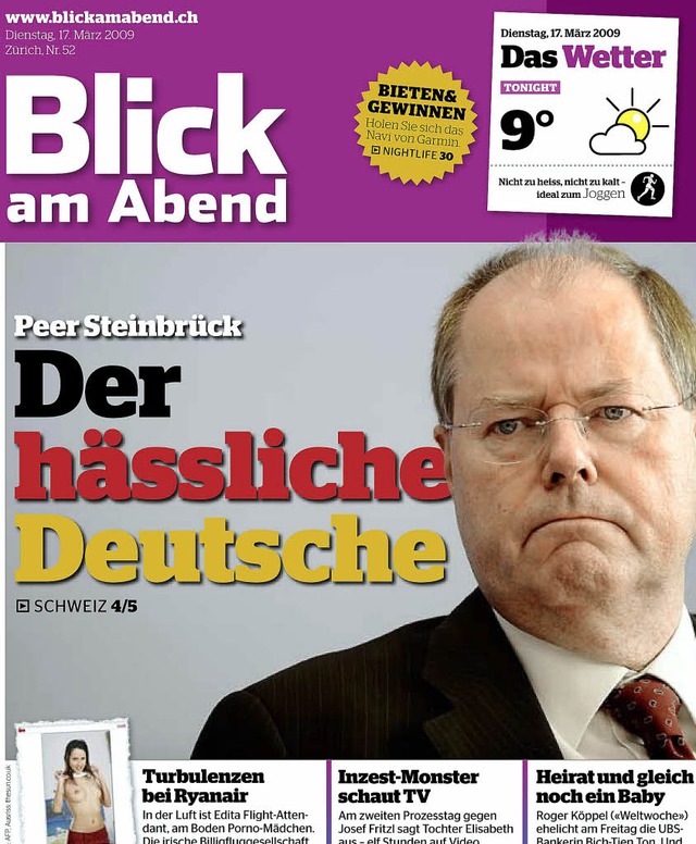 Bestgehasster Mensch in der Schweiz: Bundesfinanzminister Steinbrck  | Foto: dpa