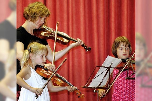 Nachwuchsmusiker beim Sommerkonzert der Jugendmusikschule