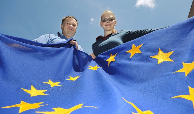 Haben sich Europa auf die Fahne geschr...erer berichten heute live aus Brssel.  | Foto: Ingo Schneider